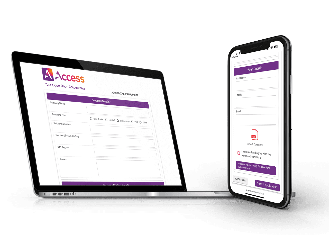 Account Form UK Mustard Apps