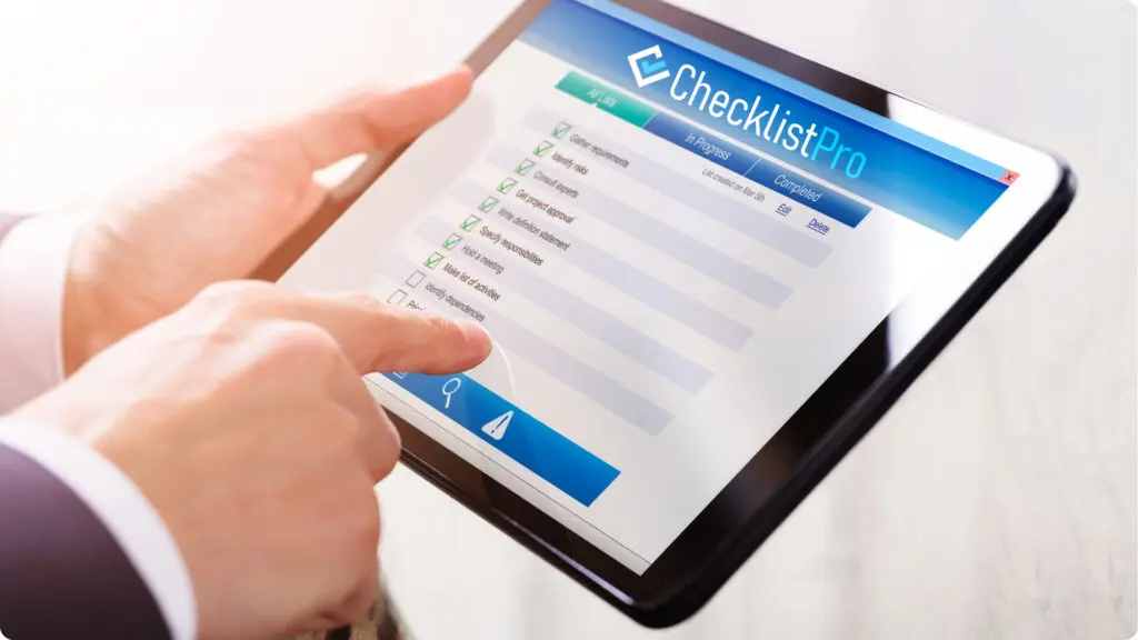 a person holding a tablet